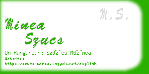 minea szucs business card